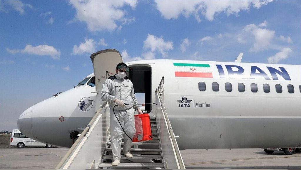 ضدعفونی بیرونی هواپیمای ایران ایر