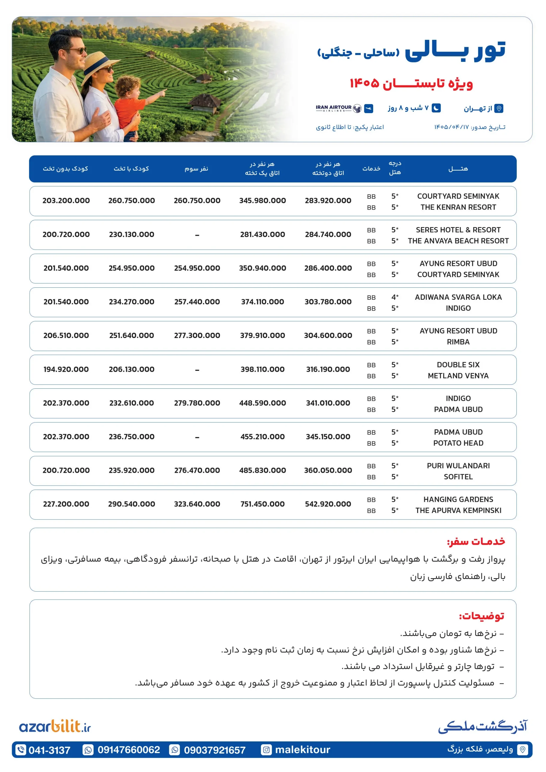 پکیج تور بالی