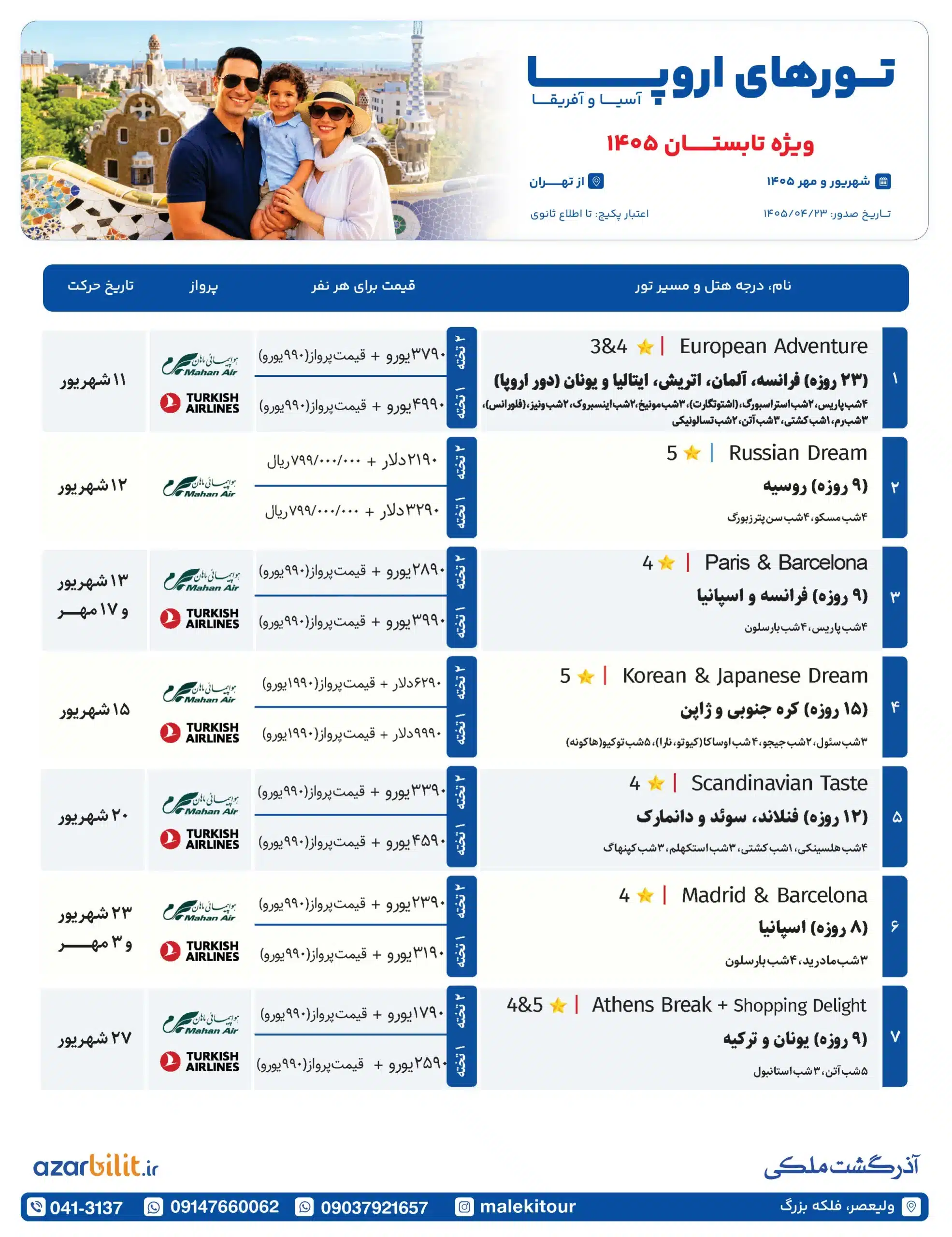 پکیج تور اروپا